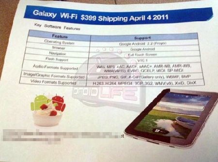  Samsung Galaxy Tab Wi-Fi     0
