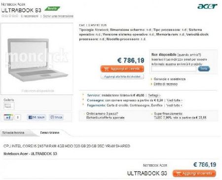  Acer Ultrabook S3    -