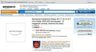 Samsung Galaxy S III   Amazon